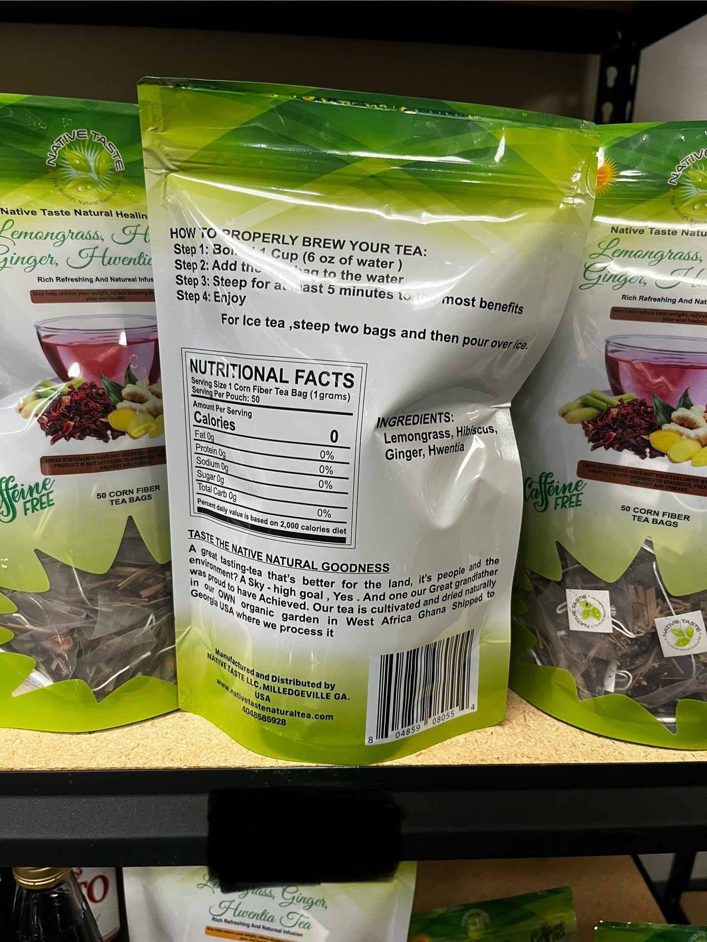 Lemongrass, Hibiscus, Ginger, Hiventia Tea